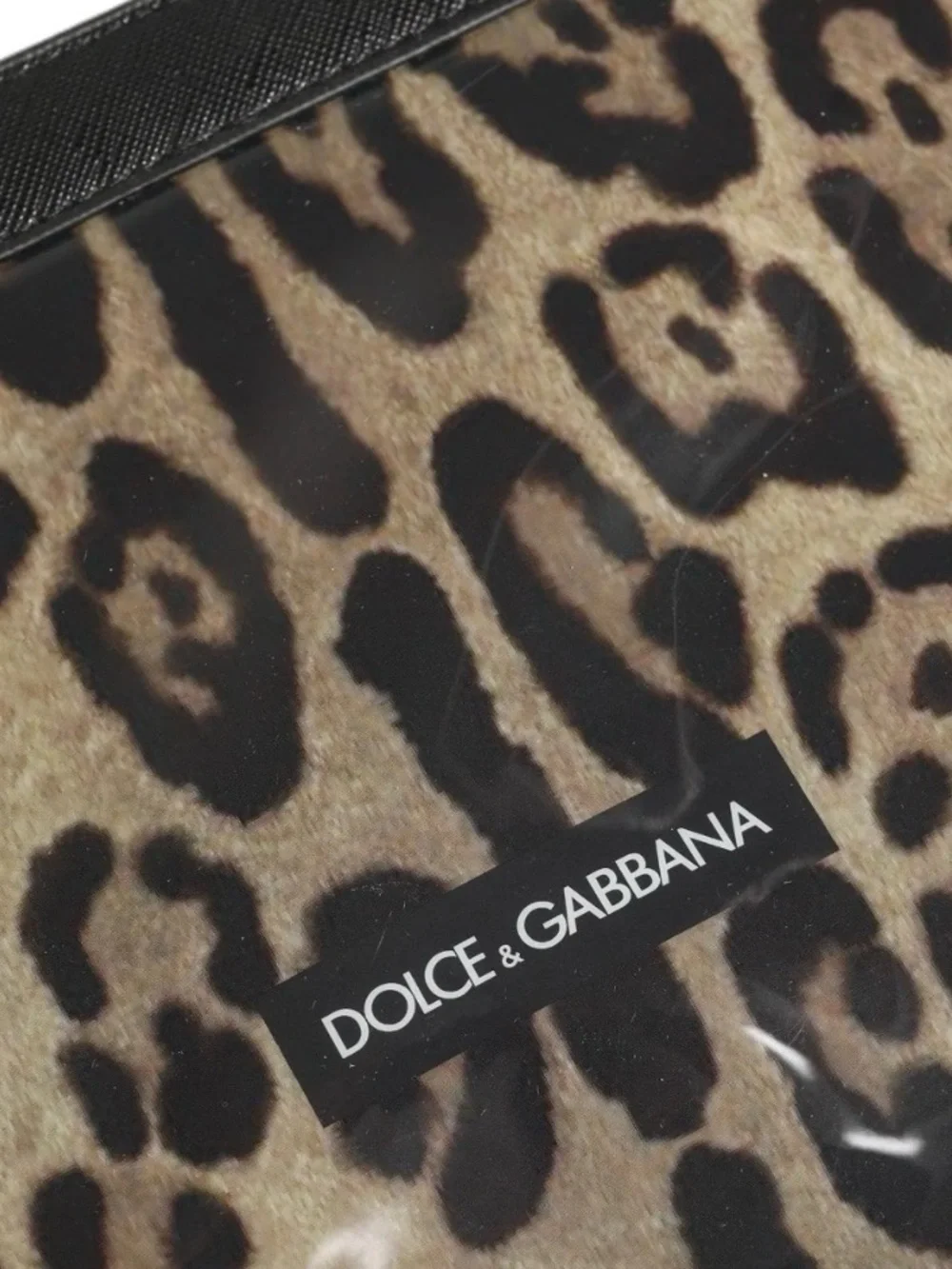 DOLCE & GABBANA Leopard Print Oversized Pouch